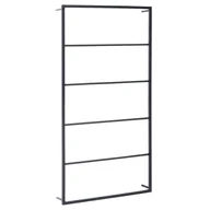 Wieszaki łazienkowe - Czarna nowoczesna drabinka na ręczniki N8-F24 - miniaturka - grafika 1