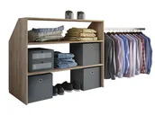 Regały - VCM VCM Regał pod skos dachu, Dacho, z regulowanym drążkiem na ubrania (Dąb Sonoma) 4051814384547 - miniaturka - grafika 1