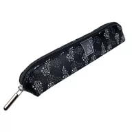 Piórniki - Etui saszetka piórnik mini kwiaty w gronach b&w - miniaturka - grafika 1