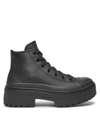 Botki damskie - Converse Botki Chuck Taylor All Star Lugged Heel Leather Platform A10369C Czarny - miniaturka - grafika 1