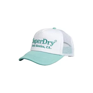 Czapki damskie - Superdry Vintage Trucker Cap Czapka damska, Optic/Cerulean Dusk, rozmiar uniwersalny - grafika 1