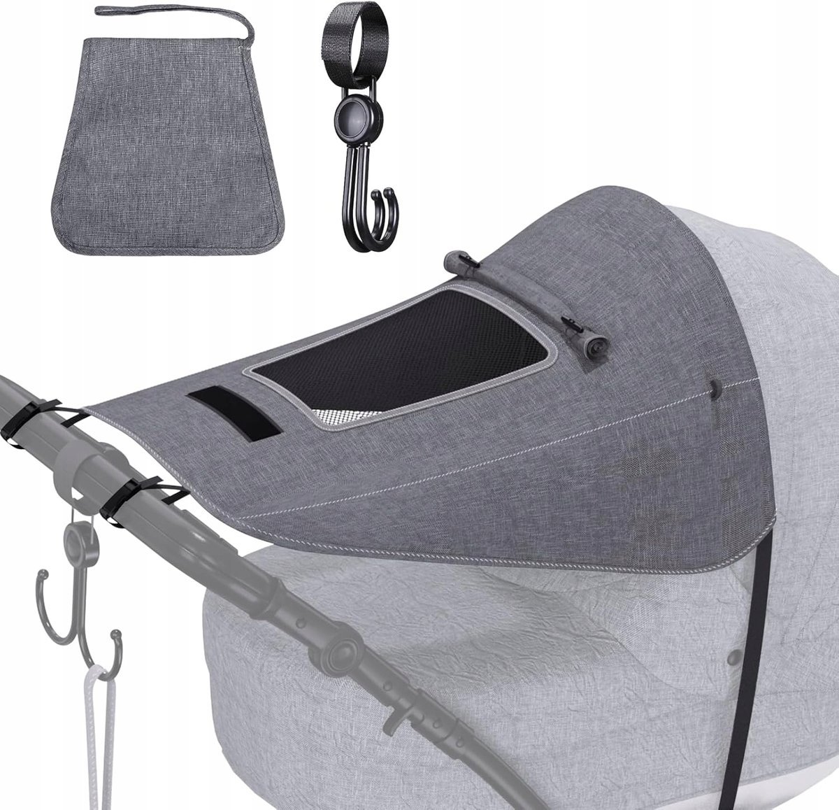 Daszek Przeciwsłoneczny Do Wózka Markiza Osłona Anty Uv Wodoodporna Ochrona