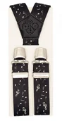 Dodatki do ubrań - Czarne szelki do spodni w nuty - dla muzyka SZ183 - miniaturka - grafika 1