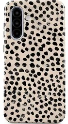 Burga Etui Almond Latte Tough do Galaxy A36 5G, beżowe z czarnymi kropkami - Etui i futerały do telefonów - miniaturka - grafika 1