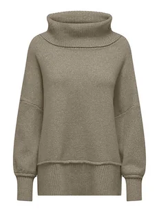 ONLY Sweter w kolorze szarobrązowym - Swetry damskie - miniaturka - grafika 1