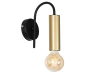 Lampy ścienne - Lampa ścienna Loppe, 1-punktowa, czarna/złota - miniaturka - grafika 1