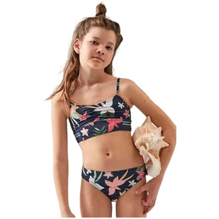 Strój kąpielowy dwuczęściowy dziecięcy ROXY Vacay For Life Crop Top - Stroje kąpielowe - miniaturka - grafika 1