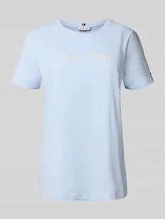 T-shirt o kroju regular fit z czystej bawełny - Koszulki i topy damskie - miniaturka - grafika 1