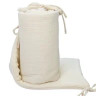 Ochraniacze do łóżeczka - OCHRANIACZ 180x30 DO ŁÓŻECZKA MUŚLINOWY PREMIUM Kerstin - miniaturka - grafika 1