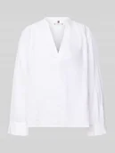 Sukienki - Bluzka lniana w kroju relaxed fit z czystego lnu - miniaturka - grafika 1