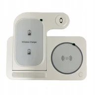 Ładowarki do telefonów - C-Tec Ładowarka indukcyjna QI Standard 3 w 1 biała - miniaturka - grafika 1