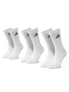 Adidas Zestaw 3 par wysokich skarpet unisex Light Crew 3Pp DZ9393 Biały - Skarpetki męskie - miniaturka - grafika 1