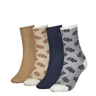 Skarpetki damskie - Tommy Hilfiger Skarpety damskie CLSSC (4 sztuki), Granatowy/khaki Combo, 39-42 EU - miniaturka - grafika 1