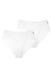 Bawełniano-koronkowe gładkie figi damskie (2 pack) LPC 142 - Majtki damskie - miniaturka - grafika 1