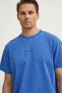 Koszulki męskie - G-Star Raw t-shirt bawełniany męski kolor niebieski gładki D25737-C756 - miniaturka - grafika 1