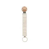 Akcesoria do smoczków - BIBS PACIFIER CLIP KNITTED IVORY zawieszka do smoczków 100% organic cotton - miniaturka - grafika 1