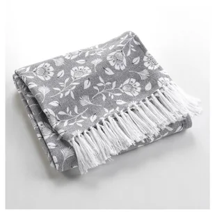 Szary koc 125x150 cm Flavie – douceur d'intérieur - Koce - miniaturka - grafika 1