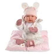 Lalki dla dziewczynek - Lalka bobas Tina płacząca 44 cm Llorens - miniaturka - grafika 1