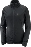 Kurtki damskie - Salomon damska kurtka sportowa, Agile Warm JKT W, poliester, czarny, rozmiar L, LC1157200 - miniaturka - grafika 1