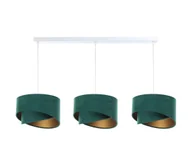 Lampy sufitowe - Żyrandol na lince GALAXY 3xE27/60W/230V zielony/gold - miniaturka - grafika 1