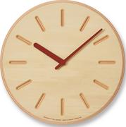 Zegary - Lemnos Zegar ścienny Paper Wood Line 29 cm pomarańczowe wskazówki DRL19-06 OR - miniaturka - grafika 1