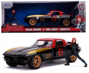 Jada Marvel Avengers Corvette 1966 Chevy 1:24 - Samochody i pojazdy dla dzieci - miniaturka - grafika 1