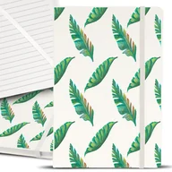 Notesy i bloczki - Notes Notatnik Bujo A5 Biały LIŚCIE LEAVES Wzory - miniaturka - grafika 1
