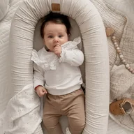 Rożki i beciki - Babysteps Kokon niemowlęcy Linen Natural - miniaturka - grafika 1