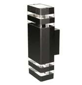 Lampy ogrodowe - Lampa elewacyjna RIOS kinkiet dwukierunkowy 2xE27 prostokąt kolor czarny MK MEGAKABEL - miniaturka - grafika 1