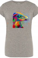 Koszulki i topy damskie - Orzeł Damski Nadruk Kolorowy Modny Rozm.XXL - miniaturka - grafika 1