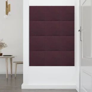 Panele ścienne, 12 szt., fioletowe, 30x30 cm, tkanina, 1,08 m² - Panele ścienne i boazeria - miniaturka - grafika 7