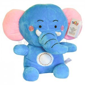 MASKOTKA SLONIK BARTUS NIEBIESKI/ROZOWY/SZARY 25CM