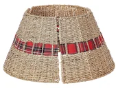 Ozdoby bożonarodzeniowe - BELIANI Osłonka na stojak pod choinkę naturalna trawa morska ⌀50 cm ręcznie robiona okrągła dekoracja świąteczna boho do mieszkania - miniaturka - grafika 1