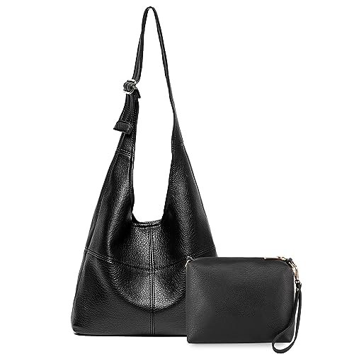 Montana West Prawdziwa skórzana torba crossbody dla kobiet telefon mini torba modna torebka, Klasyczny-czarny