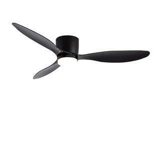 Nowoczesny wentylator sufitowy LED, wygodny pilot zdalnego sterowania, ściemniane światło, czarny, 52 cale (132 cm) - Wentylatory sufitowe - miniaturka - grafika 1
