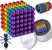 Zabawki kreatywne - klocki KULKI MAGNETYCZNE NEOCUBE 5MM 216SZT mixBOX - miniaturka - grafika 1