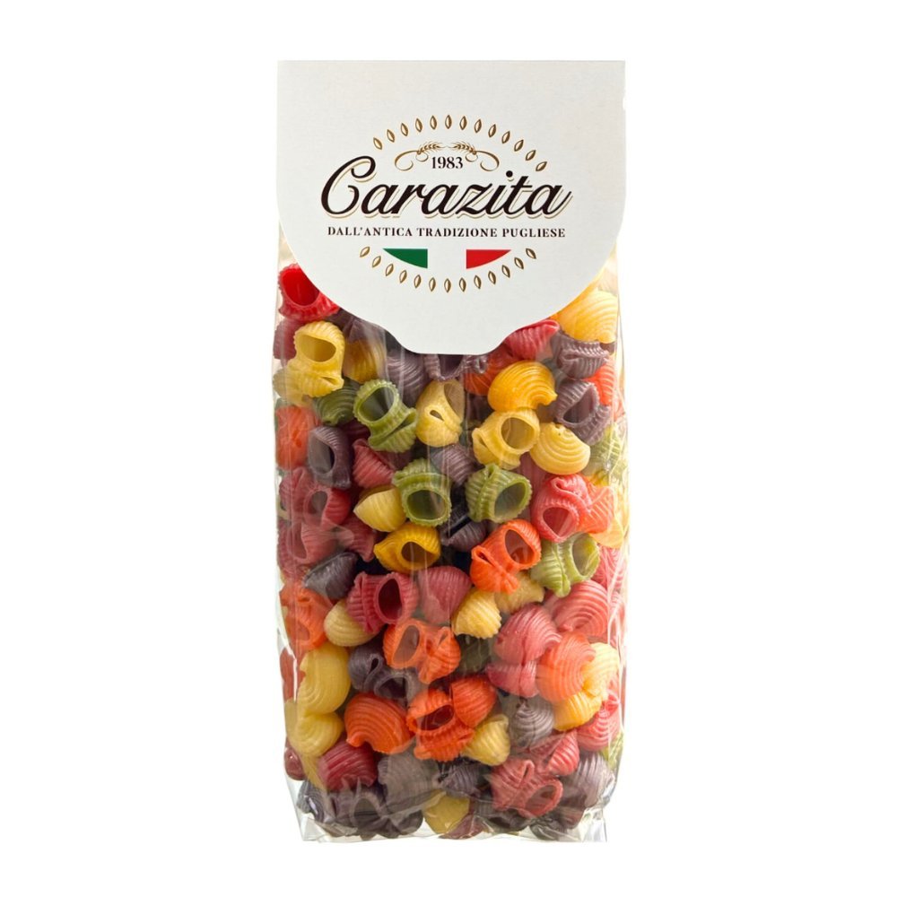 Kolorowy makaron Lumache (ślimaki) 6 smaków 250 g Carazita