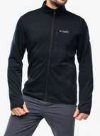 Bluzy sportowe męskie - Bluza rozpinana Columbia Triple Canyon Grid Fleece Full Zip - black - miniaturka - grafika 1