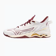 Buty sportowe damskie - Buty do piłki ręcznej damskie Mizuno Wave Mirage 5 white/cabernet/mp gold - miniaturka - grafika 1