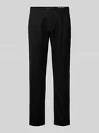 Spodnie męskie - Spodnie lniane o kroju tapered fit z zakładką w pasie model ‘OSBY JOGGER’ - miniaturka - grafika 1