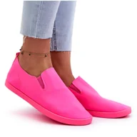 Trampki damskie - Damskie Tenisówki Trampki Slip-On Fuksja Lovinia 38 - miniaturka - grafika 1