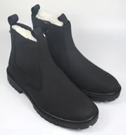 Botki męskie - Ocieplane trzewiki botki damskie Pier One rozmiar 39 czarne - miniaturka - grafika 1