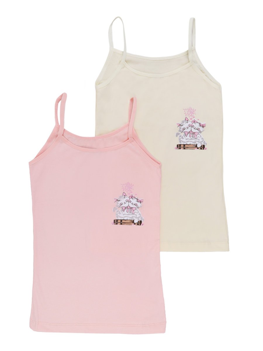 Podkoszulka dziewczęca podkoszulek dziecięcy bawełniany 2PAK 98-104 MYWAY