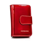 Portfele - PETERSONreg; PTN 76115-SH – portfel damski skórzany czerwony lakierowany RFID 76115-SH - miniaturka - grafika 1