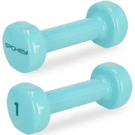 Hantle i ciężarki - Spokey, Zestaw hantli 2x1 kg TQ, Shape, niebieskie - miniaturka - grafika 1