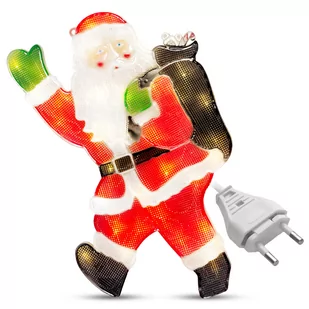 Zawieszka Na Okno Mikołaj Zasilanie Z Sieci - Bombki - miniaturka - grafika 1