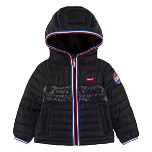 Levi's Kids Chłopięca Lvb Color Block Mid Wt Puffer odzież wierzchnia, czarna, 2 lata - Kurtki i płaszcze dla chłopców - miniaturka - grafika 1