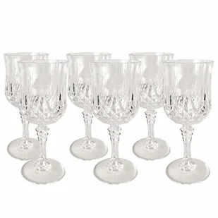 Jednorazowe szkło - jednorazowy kubek Zestaw kieliszków do wina Alpina - 6 sztuk - 200 ml - Efekt kryształu - Plastik - Kubki - miniaturka - grafika 1