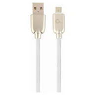 Kable USB - Gembird USB 2.0 AM/microUSB M 2m biały - miniaturka - grafika 1