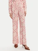 Spodnie damskie - Silvian Heach Spodnie materiałowe GPP25396PA Różowy Regular Fit - miniaturka - grafika 1